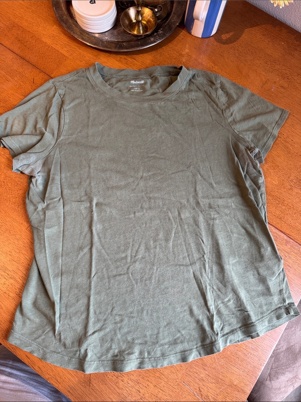 Madewell Olive Green Short Sleeve Crew Tee